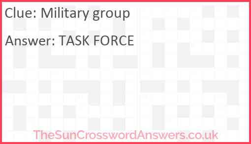 Military group Answer