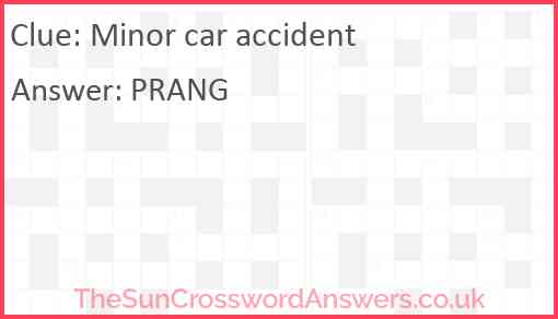 Minor car accident Answer