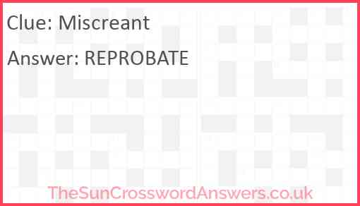 Miscreant Answer