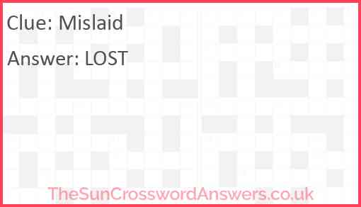 Mislaid Answer