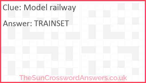 Model railway Answer