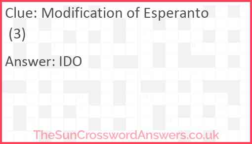 Modification of Esperanto (3) Answer