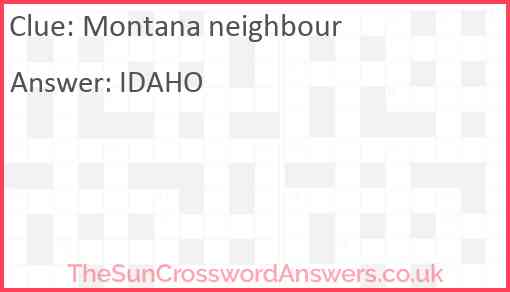 Montana neighbour Answer