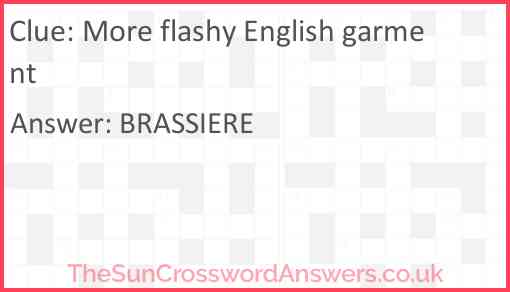 More flashy English garment Answer