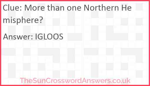 More than one Northern Hemisphere? Answer