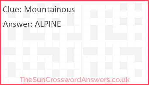 Mountainous Answer