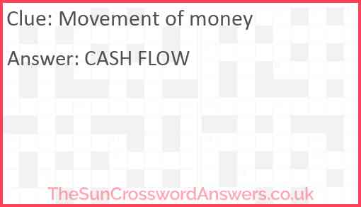 Movement of money Answer