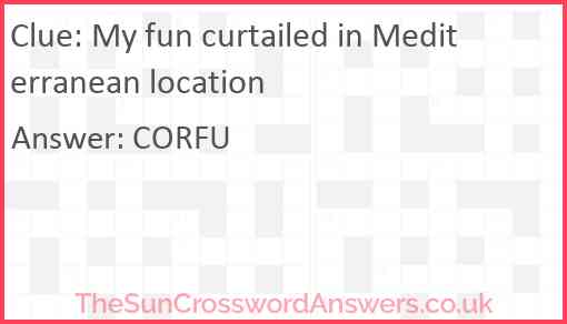 My fun curtailed in Mediterranean location Answer