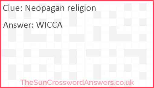 Neopagan religion Answer