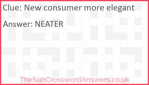 New consumer more elegant Answer