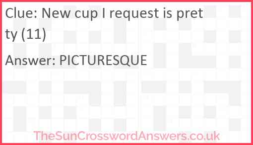 New cup I request is pretty (11) Answer