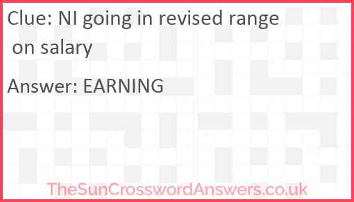 NI going in revised range on salary Answer