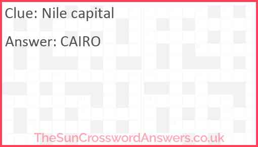 Nile capital Answer