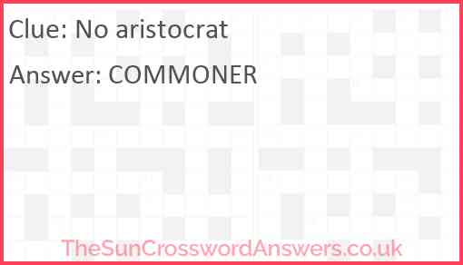 No aristocrat Answer