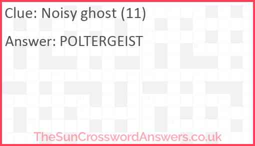 Noisy ghost (11) Answer