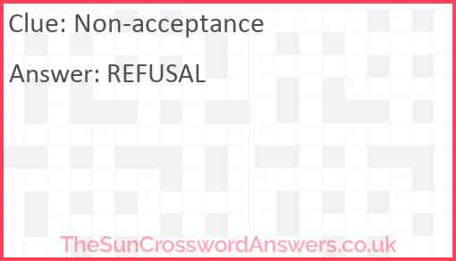 Non-acceptance Answer