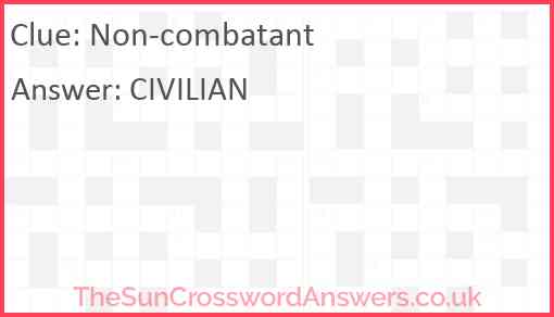 Non-combatant Answer