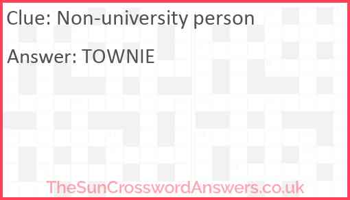 Non-university person Answer