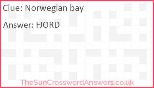 Norwegian bay Answer