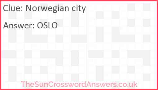 Norwegian city Answer