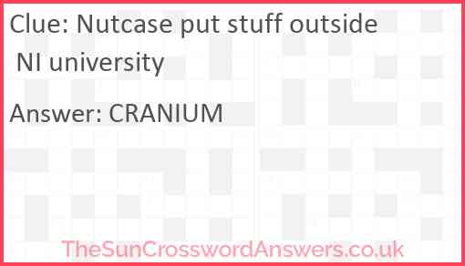 Nutcase put stuff outside NI university Answer