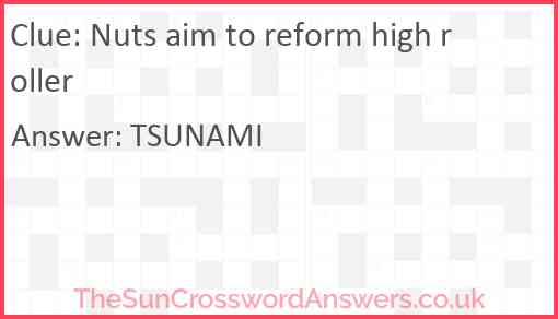 Nuts aim to reform high roller Answer