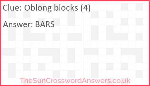 Oblong blocks (4) Answer