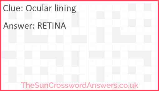 Ocular lining Answer