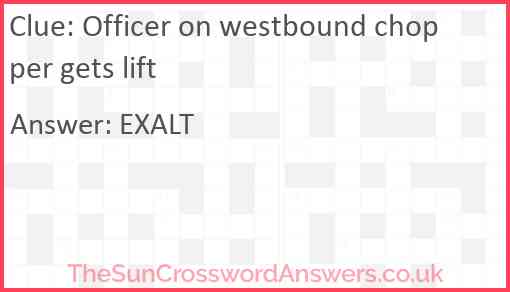 Officer on westbound chopper gets lift Answer