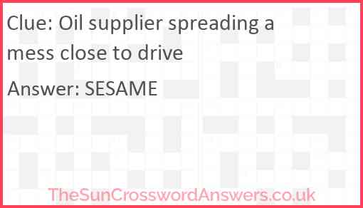 Oil supplier spreading a mess close to drive Answer