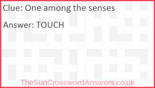 One among the senses Answer