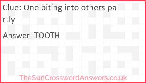 One biting into others partly Answer