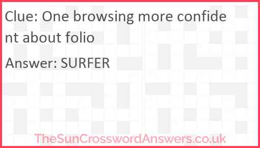 One browsing more confident about folio Answer