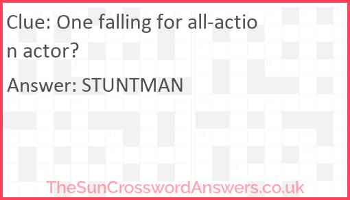 One falling for all-action actor? Answer