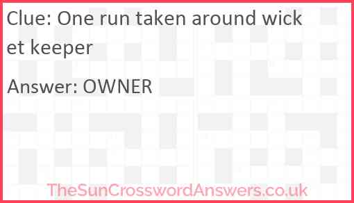 One run taken around wicket keeper Answer