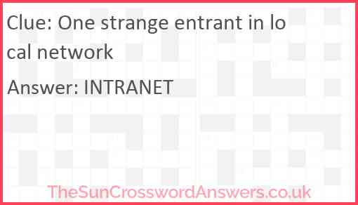 One strange entrant in local network Answer