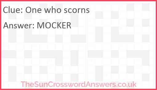 One who scorns Answer