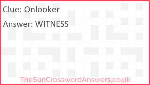 Onlooker Answer