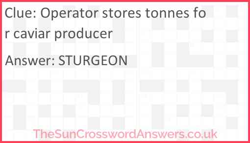 Operator stores tonnes for caviar producer Answer