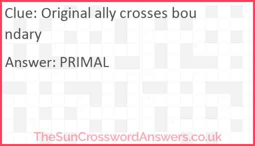 Original ally crosses boundary Answer