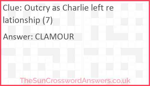 Outcry as Charlie left relationship (7) Answer