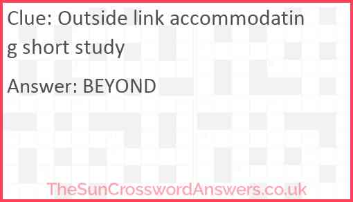 Outside link accommodating short study Answer