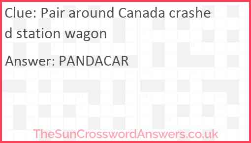 Pair around Canada crashed station wagon Answer