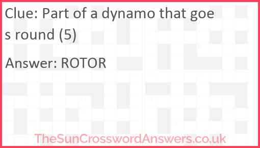Part of a dynamo that goes round (5) Answer