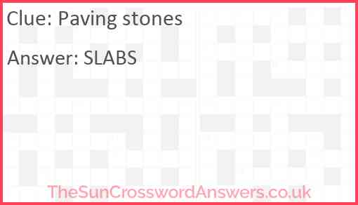 Paving stones Answer