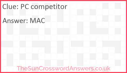 PC competitor Answer