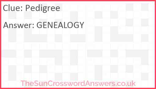 Pedigree Answer