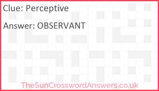 Perceptive Answer