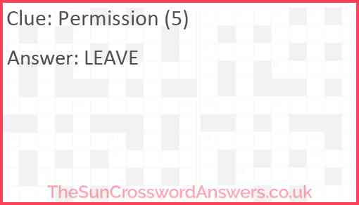 Permission (5) Answer