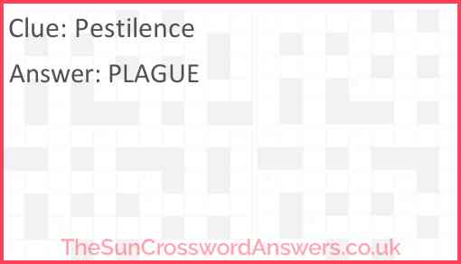 Pestilence Answer